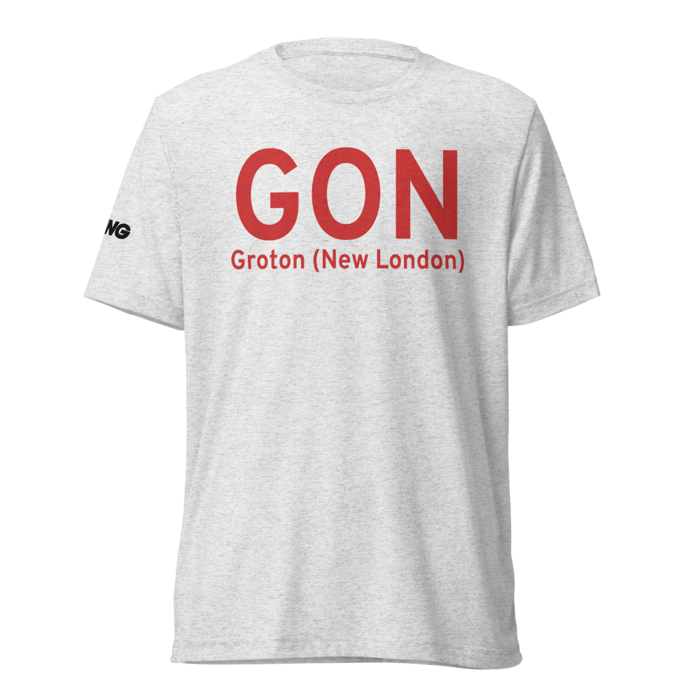 Groton (New London) (KGON) Airport Tri-blend T-Shirt 