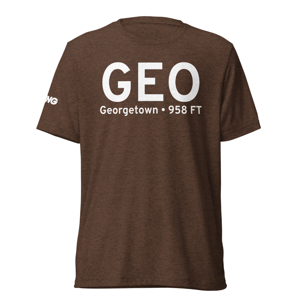 Georgetown (KGEO) Airport Tri-blend T-Shirt 