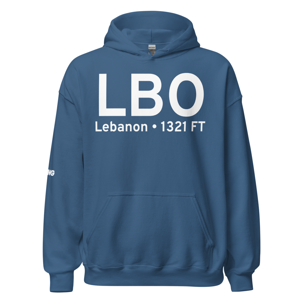 Lebanon (KLBO) Airport Hoodie Sweatshirt 