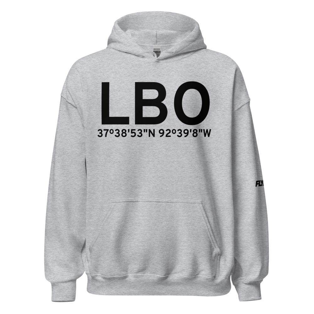 Lebanon (KLBO) Airport Hoodie Sweatshirt 