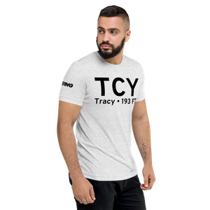 Tracy (KTCY) Airport Tri-blend T-Shirt