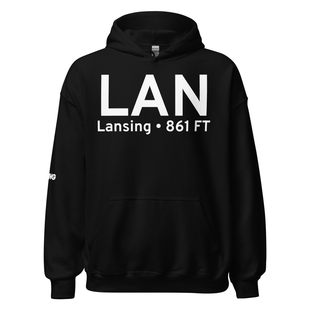 Lansing (KLAN) Airport Hoodie Sweatshirt 