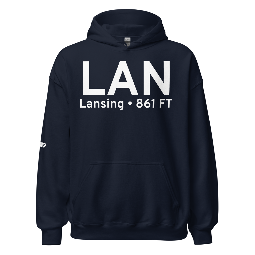 Lansing (KLAN) Airport Hoodie Sweatshirt 