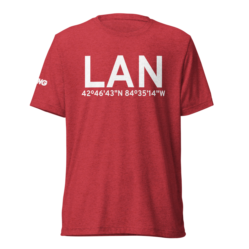 Lansing (KLAN) Airport Tri-blend T-Shirt 