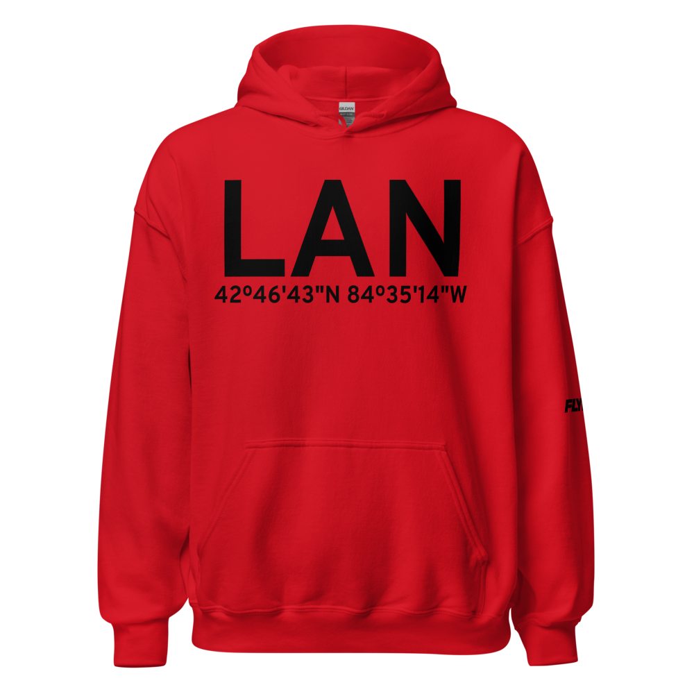 Lansing (KLAN) Airport Hoodie Sweatshirt 
