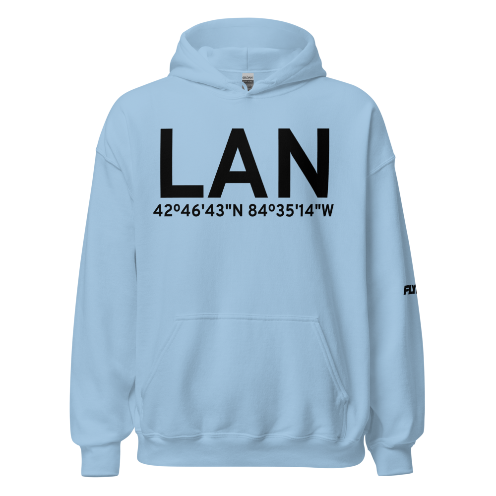 Lansing (KLAN) Airport Hoodie Sweatshirt 
