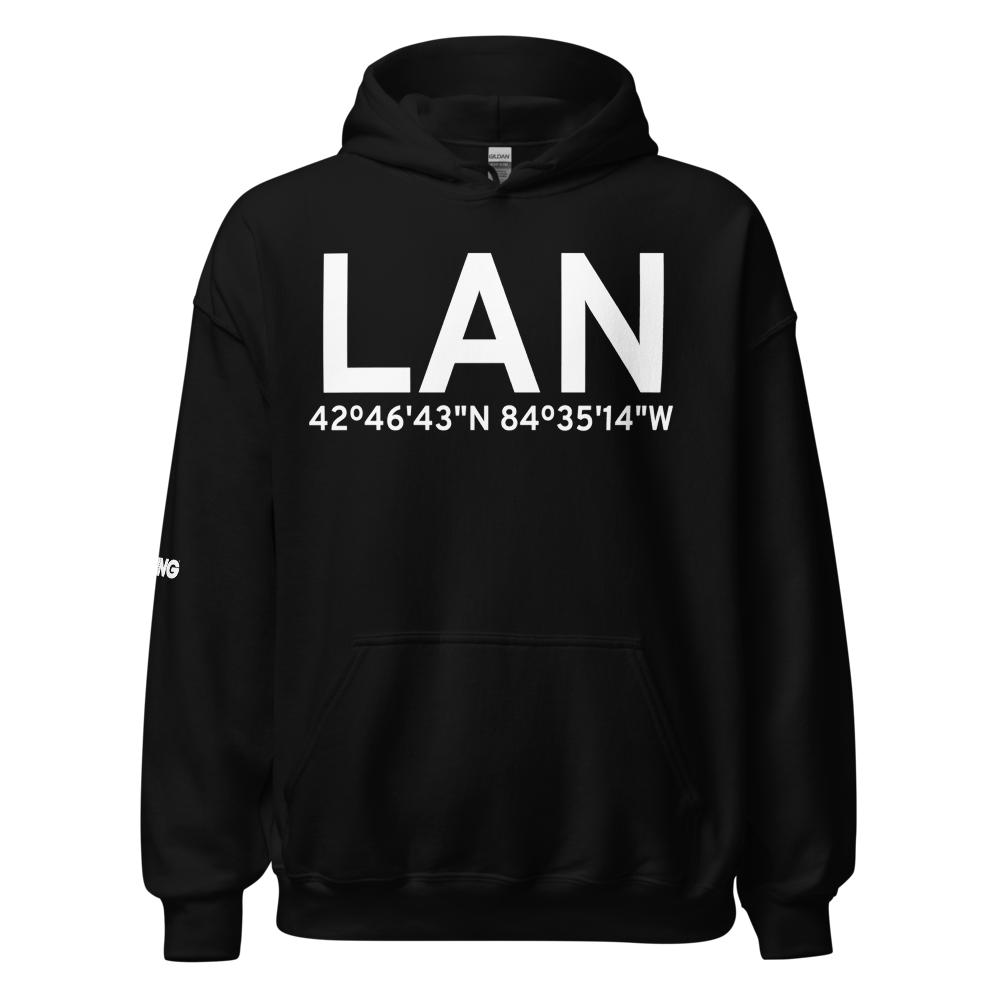 Lansing (KLAN) Airport Hoodie Sweatshirt 