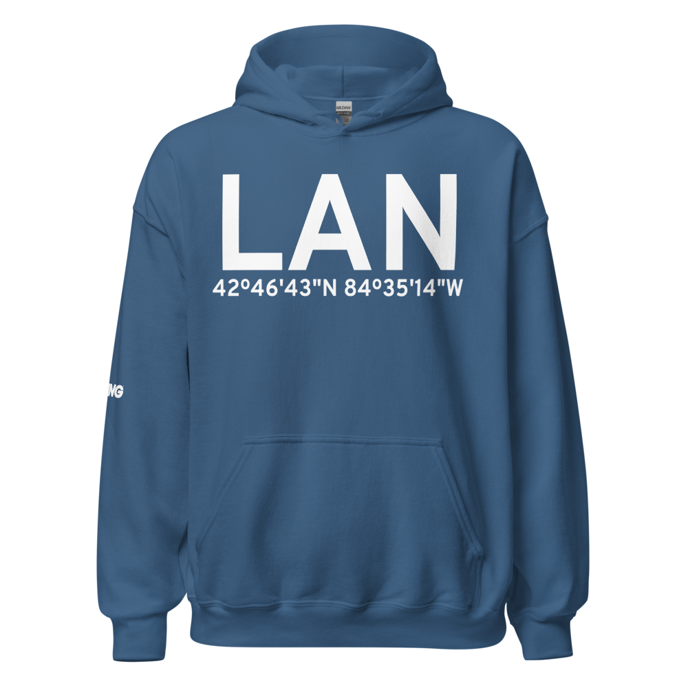 Lansing (KLAN) Airport Hoodie Sweatshirt 