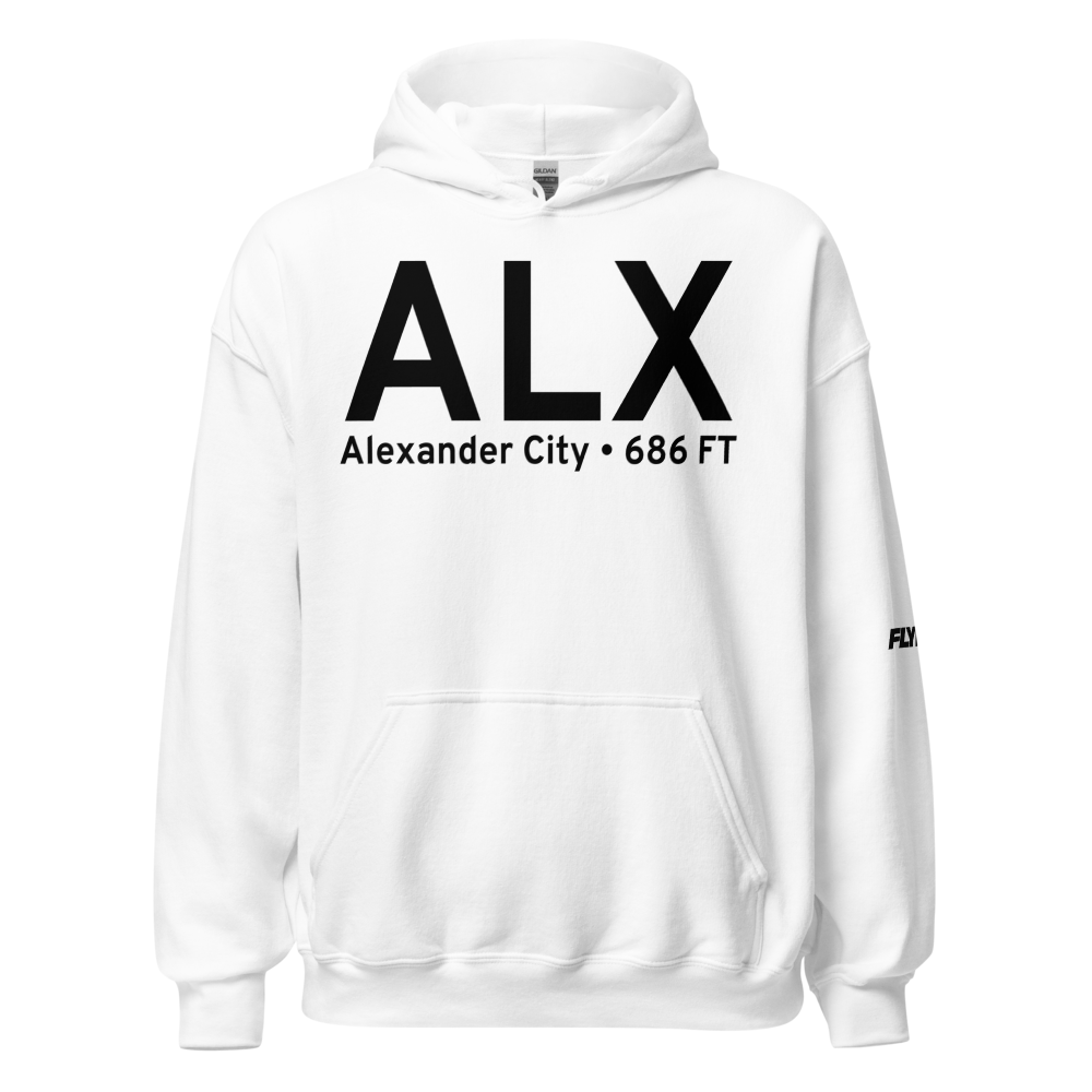 Alexander City (KALX) Airport Hoodie Sweatshirt 