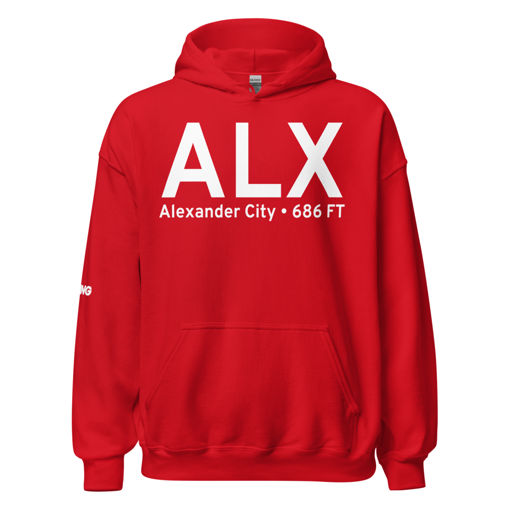 Alexander City (KALX) Airport Hoodie Sweatshirt 