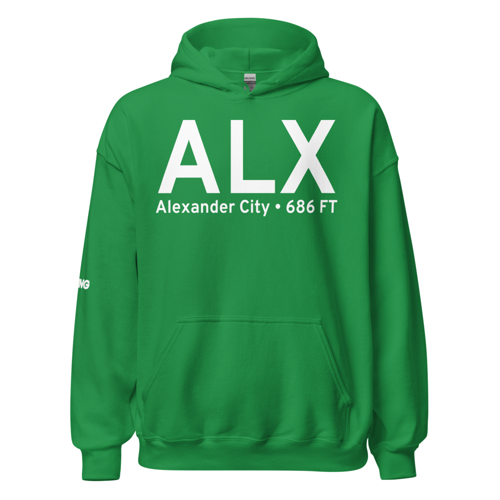 Alexander City (KALX) Airport Hoodie Sweatshirt 