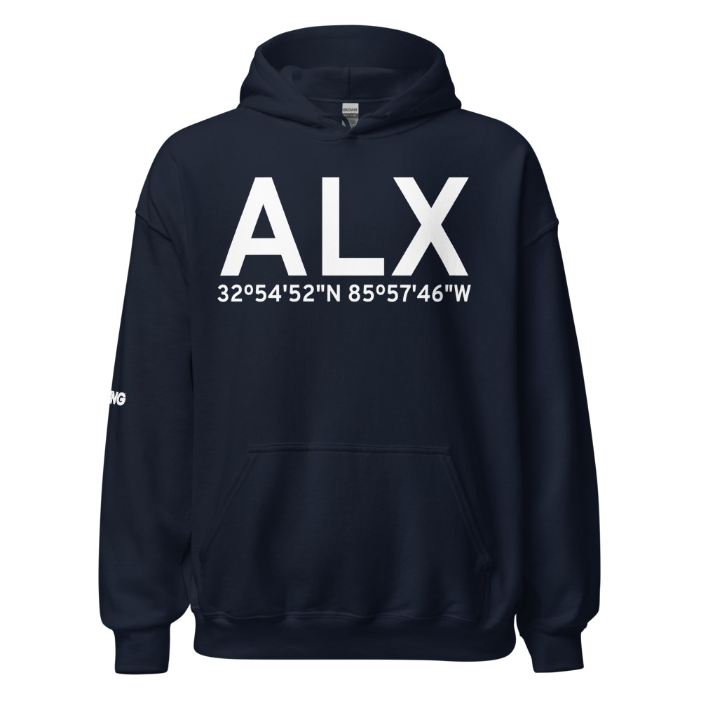 Alexander City (KALX) Airport Hoodie Sweatshirt 