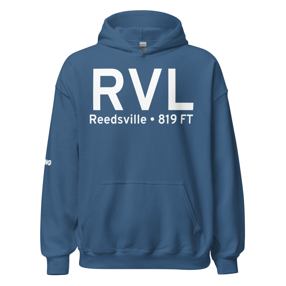 Reedsville (KRVL) Airport Hoodie Sweatshirt 