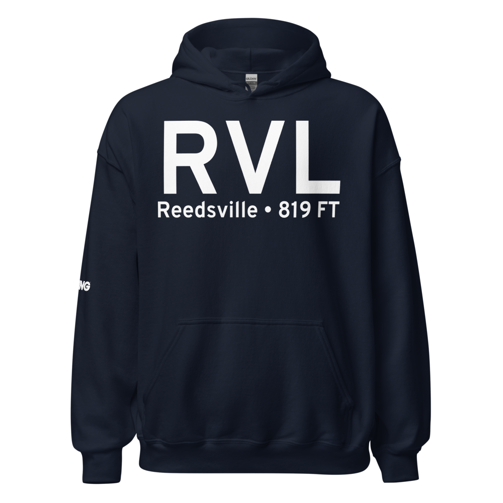 Reedsville (KRVL) Airport Hoodie Sweatshirt 