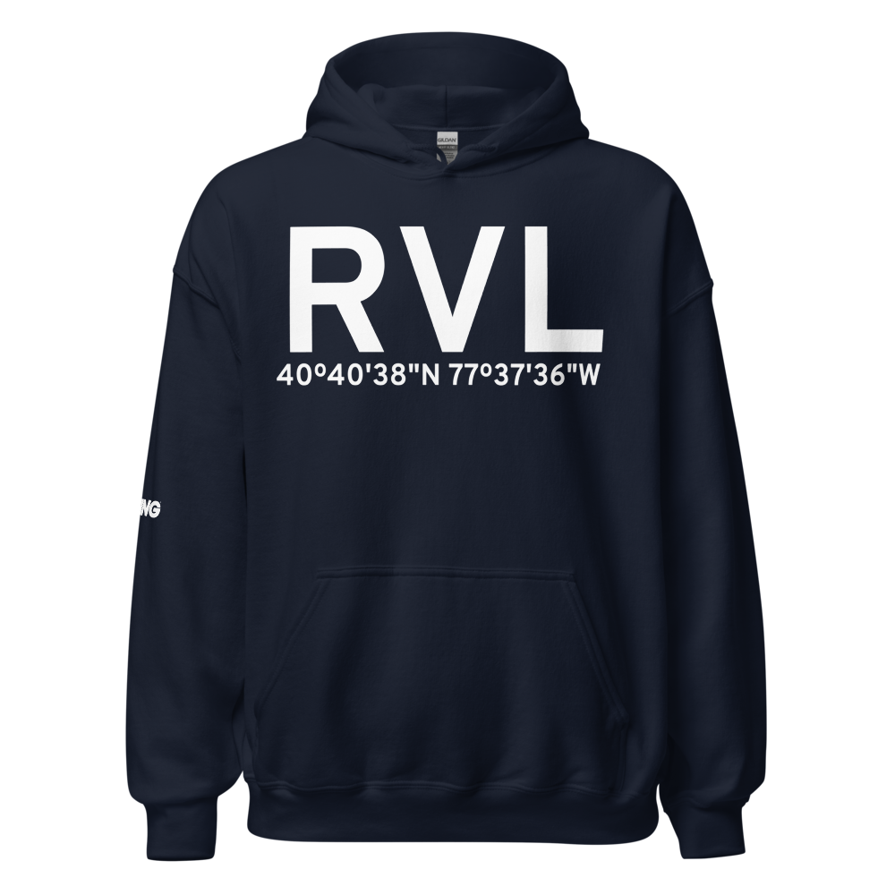 Reedsville (KRVL) Airport Hoodie Sweatshirt 