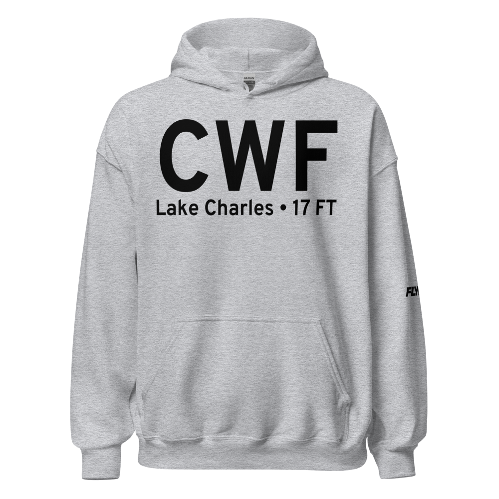 Lake Charles (KCWF) Airport Hoodie Sweatshirt 