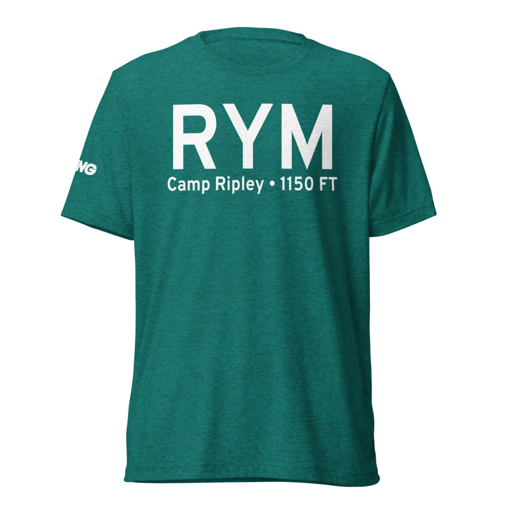 Camp Ripley (KRYM) Airport Tri-blend T-Shirt 