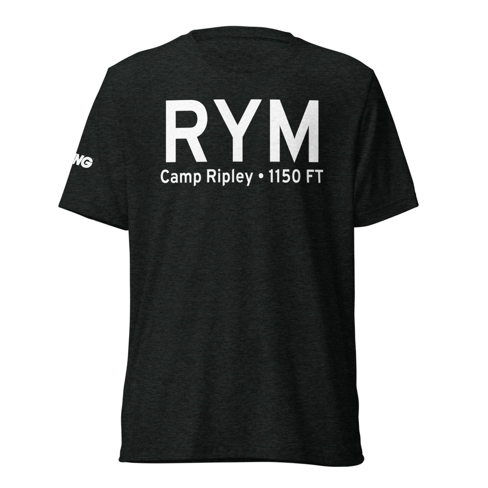 Camp Ripley (KRYM) Airport Tri-blend T-Shirt 