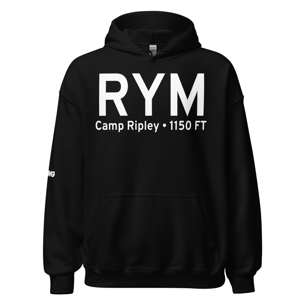 Camp Ripley (KRYM) Airport Hoodie Sweatshirt 