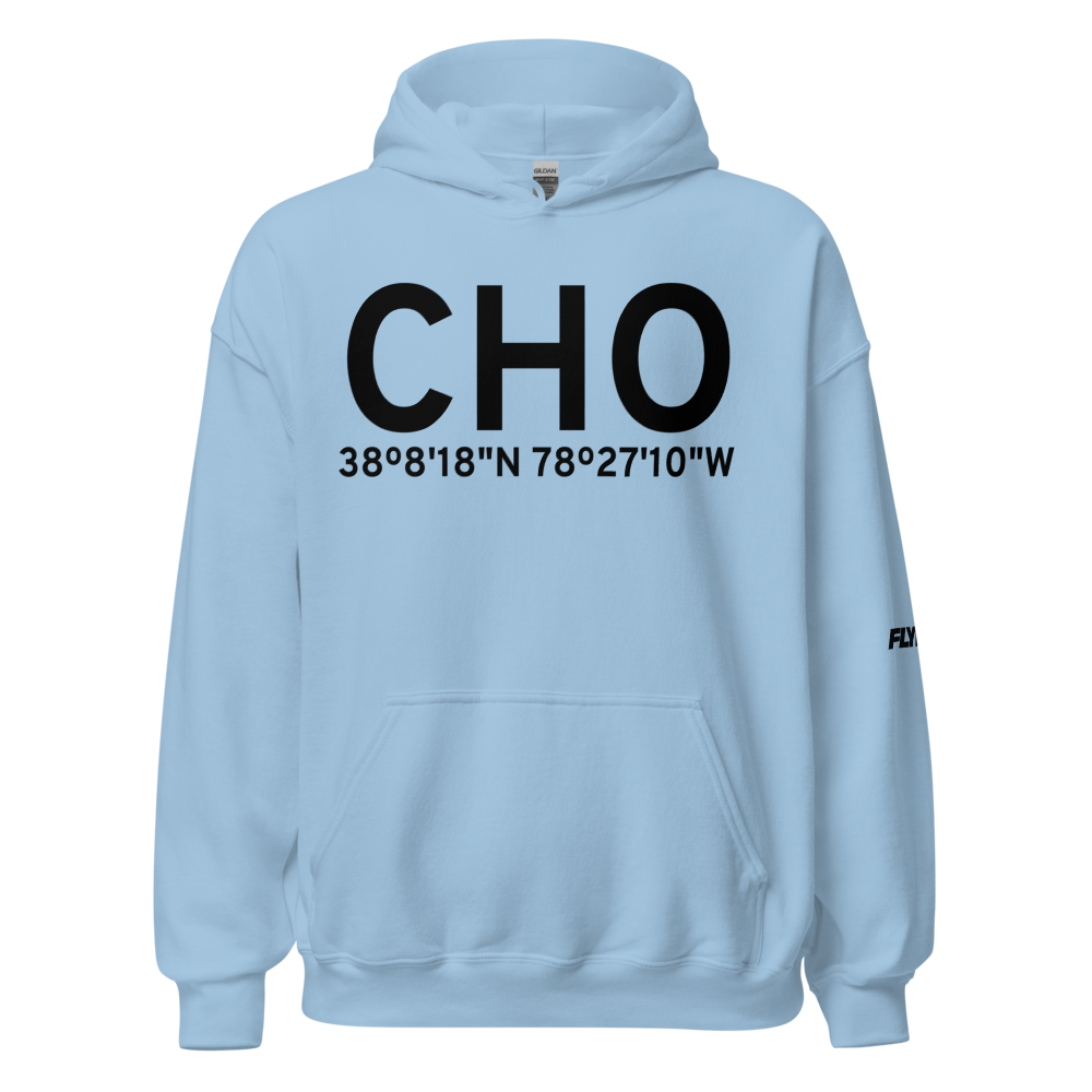 Charlottesville (KCHO) Airport Hoodie Sweatshirt 