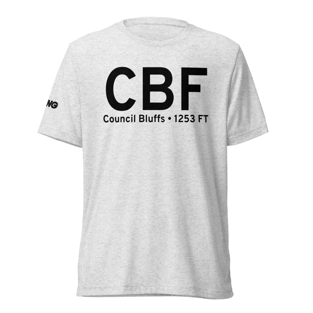 Council Bluffs (KCBF) Airport Tri-blend T-Shirt 