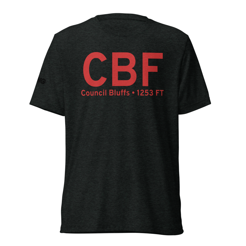 Council Bluffs (KCBF) Airport Tri-blend T-Shirt 