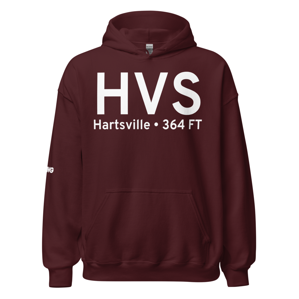 Hartsville (KHVS) Airport Hoodie Sweatshirt 