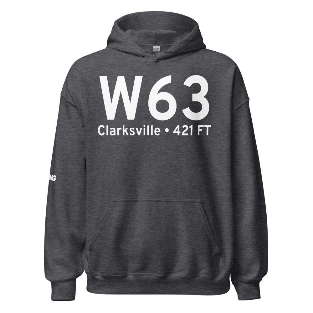 Clarksville (KW63) Airport Hoodie Sweatshirt 
