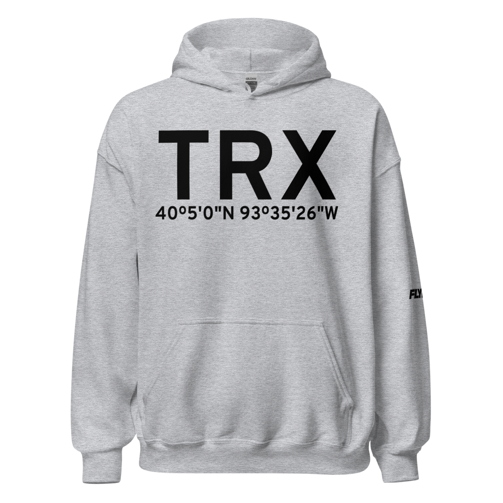 Trenton (KTRX) Airport Hoodie Sweatshirt 