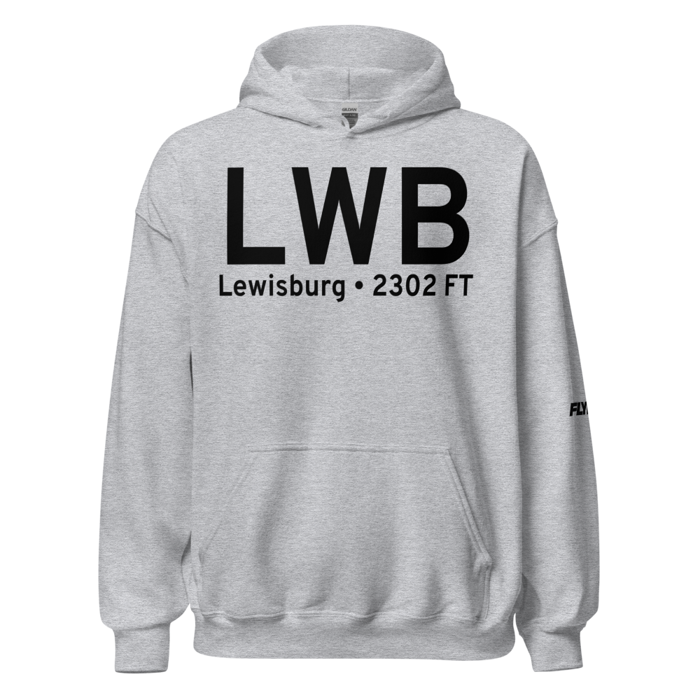 Lewisburg (KLWB) Airport Hoodie Sweatshirt 