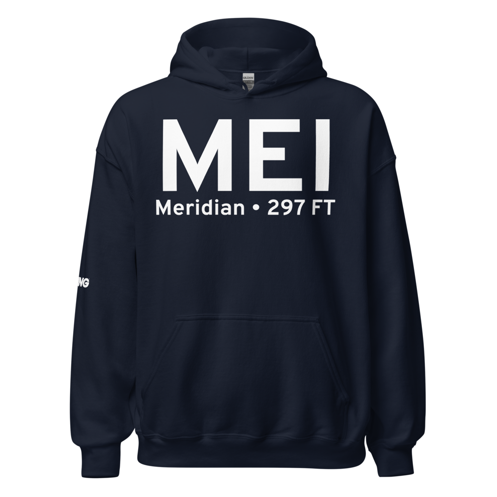 Meridian (KMEI) Airport Hoodie Sweatshirt 