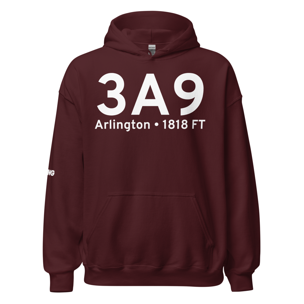 Arlington (3A9) Airport Hoodie Sweatshirt 