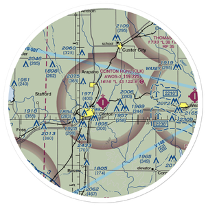 Clinton Regional Airport (CLK) VFR Sectional Sticker (30 mile)