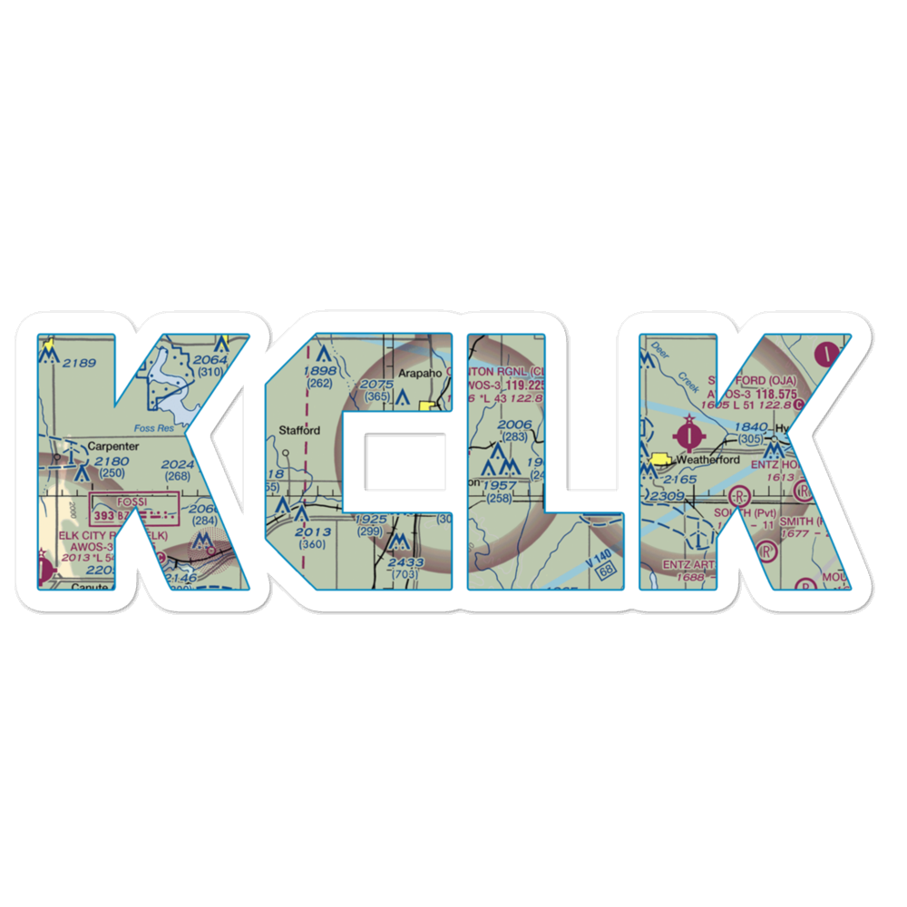 Clinton Regional Airport (CLK) VFR Sectional Sticker 