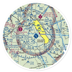Easterwood Field (CLL) VFR Sectional Sticker (30 mile)