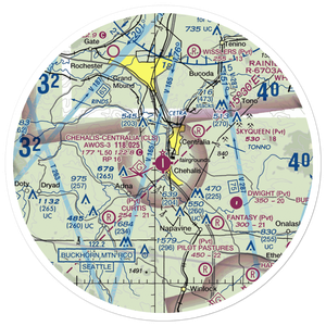 Chehalis Centralia Airport (CLS) VFR Sectional Sticker (30 mile)