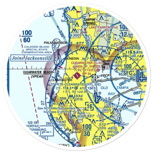 Clearwater Air Park (CLW) VFR Sectional Sticker (30 mile)