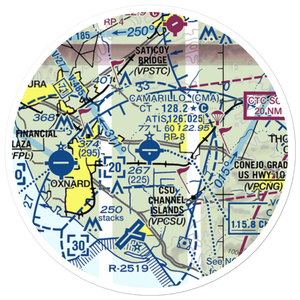 Camarillo Airport (CMA) VFR Sectional Sticker (20 mile)