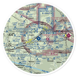 Sparta Fort Mc Coy Airport (CMY) VFR Sectional Sticker (30 mile)