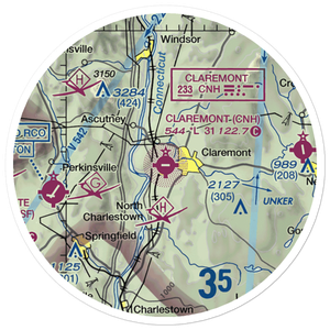 Claremont Municipal Airport (CNH) VFR Sectional Sticker (20 mile)