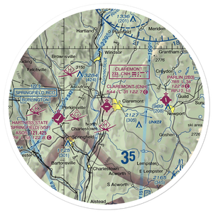 Claremont Municipal Airport (CNH) VFR Sectional Sticker (30 mile)