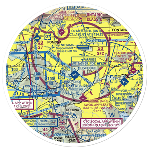 Chino Airport (CNO) VFR Sectional Sticker (30 mile)