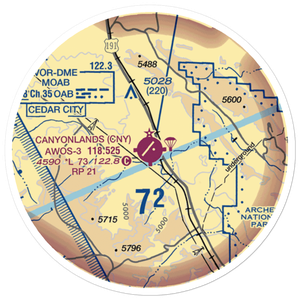 Canyonlands Field (CNY) VFR Sectional Sticker (20 mile)