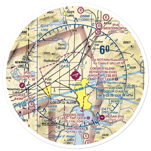 Coeur D'Alene - Pappy Boyington Field (COE) VFR Sectional Sticker (30 mile)