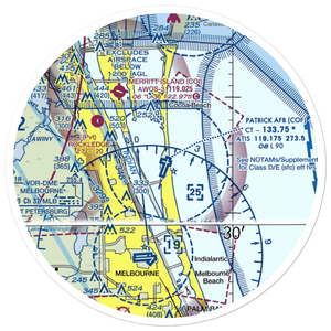 Patrick Air Force Base (COF) VFR Sectional Sticker (30 mile)
