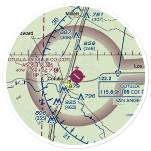 Cotulla-La Salle County Airport (COT) VFR Sectional Sticker (20 mile)