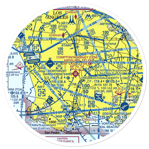 Compton Woodley Airport (CPM) VFR Sectional Sticker (30 mile)