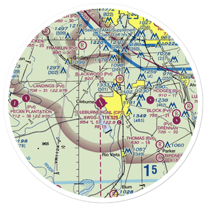 Cleburne Municipal Airport (CPT) VFR Sectional Sticker (30 mile)