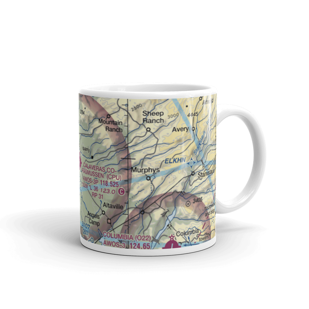 Calaveras Co Maury Rasmussen Field (CPU) VFR Sectional  Mug 