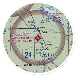 Cook Municipal Airport (CQM) VFR Sectional Sticker (20 mile)